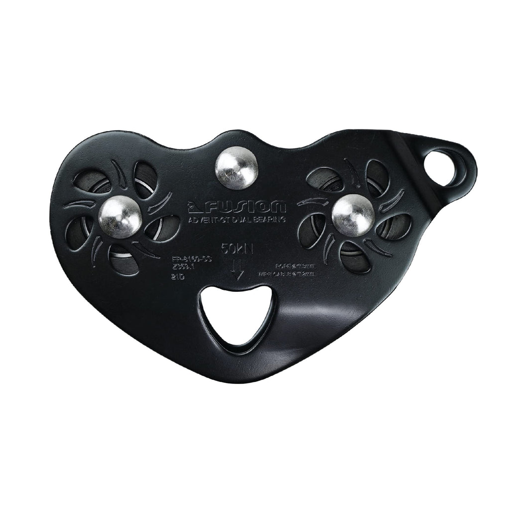 Fusion Climb Advent Military Tactical Edition Speed Super Stainless Steel Trolley Pulley Black 50Kn