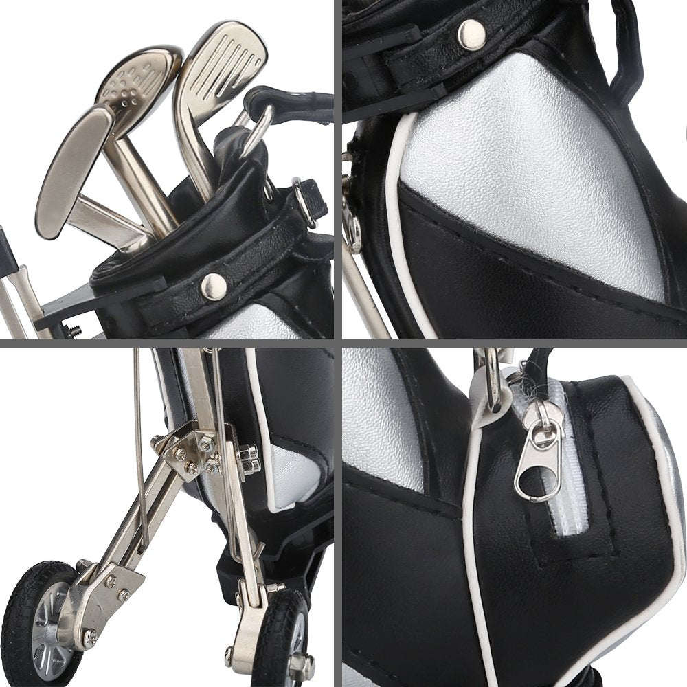 10L0L Golf Gift ,Mini Office Golf Pen Holder With 3 Sets Aluminum Alloy Golf Pens,Top Dad Gift Golf Souvenir For Golfer,Father,M