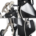 10L0L Golf Gift ,Mini Office Golf Pen Holder With 3 Sets Aluminum Alloy Golf Pens,Top Dad Gift Golf Souvenir For Golfer,Father,M