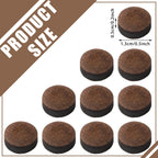 Gejoy 20 Pcs Billiard Pool Cue Tips Replacement Kit Pool Stick Tips With Storage Box For Snooker(13 Mm,Dark Brown)