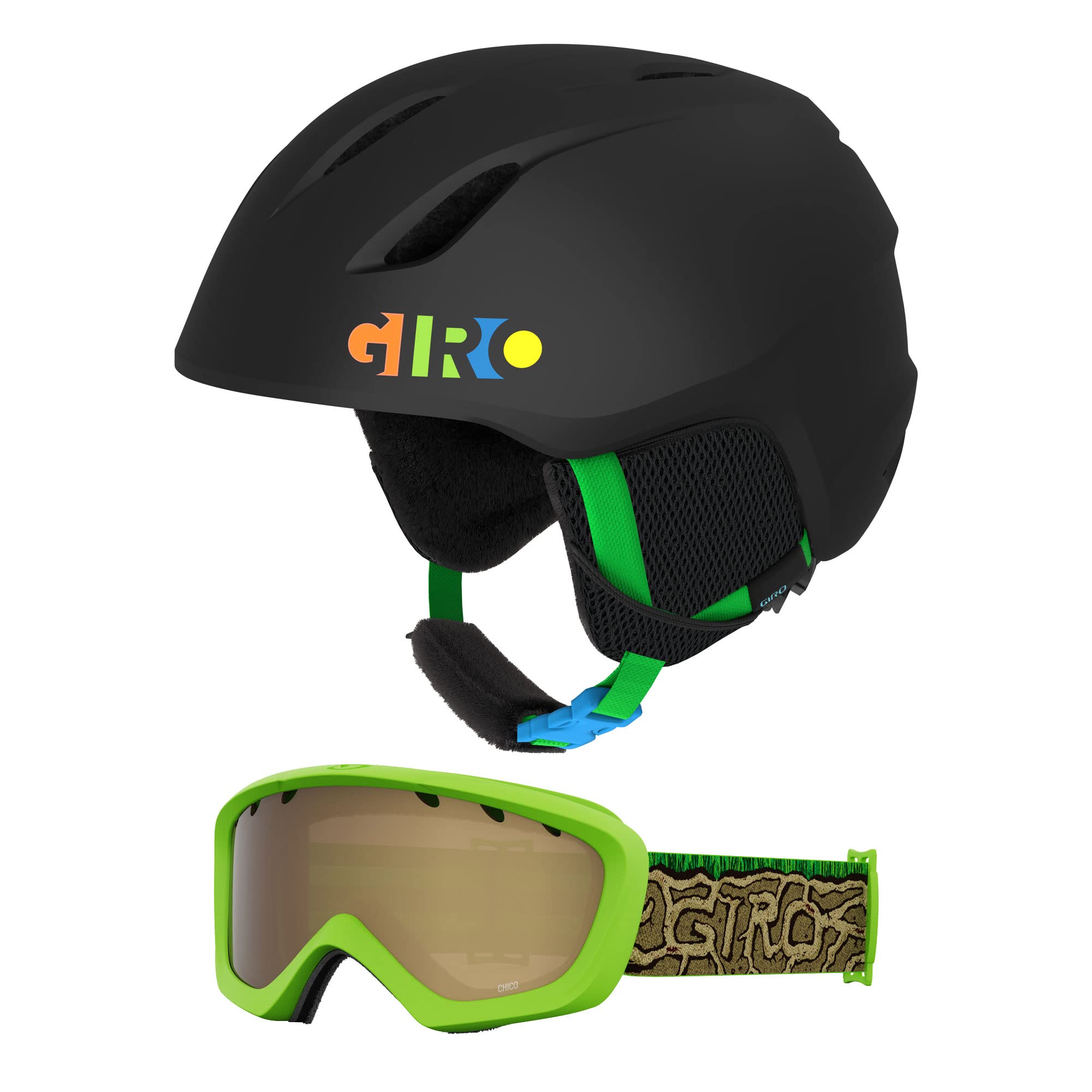 Giro Launch CP Matte Black Party Blocks/Green Ant Farm XS (48.5-52cm)