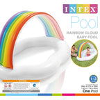 Intex 57141Ep Round Inflatable Rainbow Cloud Outdoor Baby Pool For Ages 1-3 Years Old
