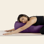 Retrospec Sequoia Meditation Cushion & Yoga Bolster Pillow With Cotton Cover - Supportive 24x12x6in Rectangle for Spine Relief,