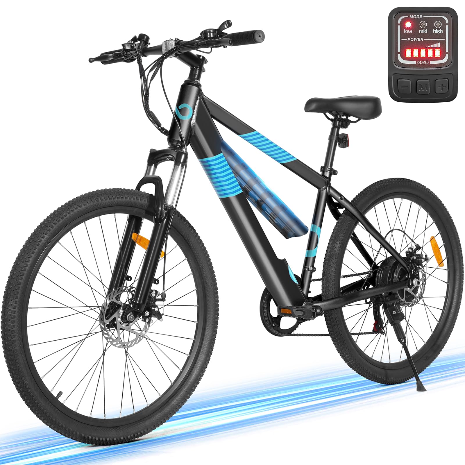 MULTIJOY EB262 Electric Bike for Adults,High-Power 350W (Peak 450W) Motor, 36V Built-in Invisible Removable Battery,Front Fork S