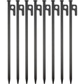 8 Pack Tent Stakes Heavy Duty Metal Tent Pegs For Camping Steel Tent Stakes 12 Inch Unbreakable And Inflexible