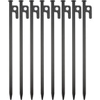 8 Pack Tent Stakes Heavy Duty Metal Tent Pegs For Camping Steel Tent Stakes 12 Inch Unbreakable And Inflexible