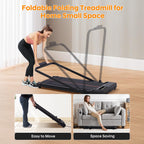 Walking Pad With Handle Bar And Incline, 3.0Hp Portable Small Treadmills With Handles For Home Small Spaces, 0.6-6.2Mph Electric