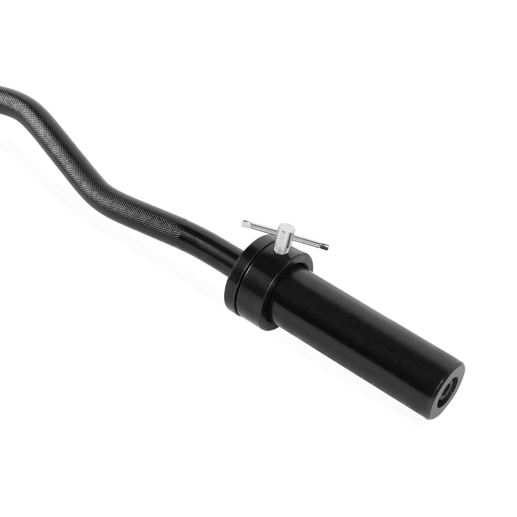 CAP Barbell 47-Inch Olympic Curl Bar - Black | Curl Barbell for Bicep and Tricep Workouts, Strength Training, and Weightlifting