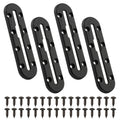 TILZIKA Kayak Track Mount 4 Pack, Low Profile ABS Accessory Rail, 6.87 in 8 Hole Each, 0.36 in High, Includes 32 Stainless Screw