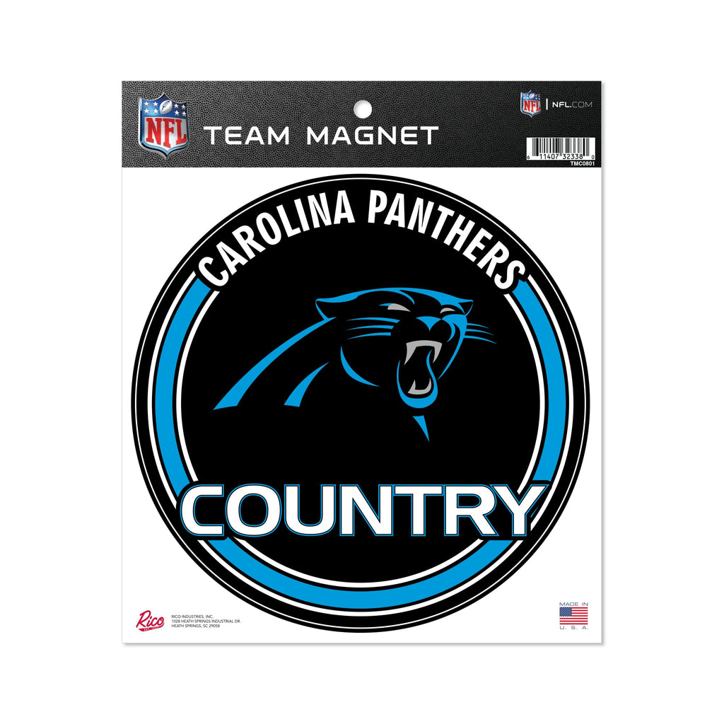Rico Industries Nfl Carolina Panthers 8'' Round Magnet