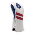 Proactive Sports Vintage Golf Club Head Covers For Hybrids| X Hybrid Headcover | Classic Leather Look | Red/White/Blue