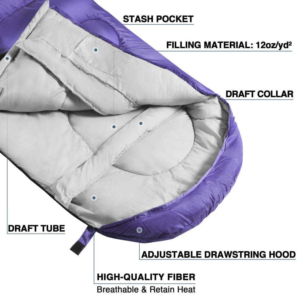 Atarashi Wide Sleeping Bags For Adults, Womens Sleeping Bags For Camping, Hiking And Outdoors, 3-4 Seasons Warm Cold Weather, Li
