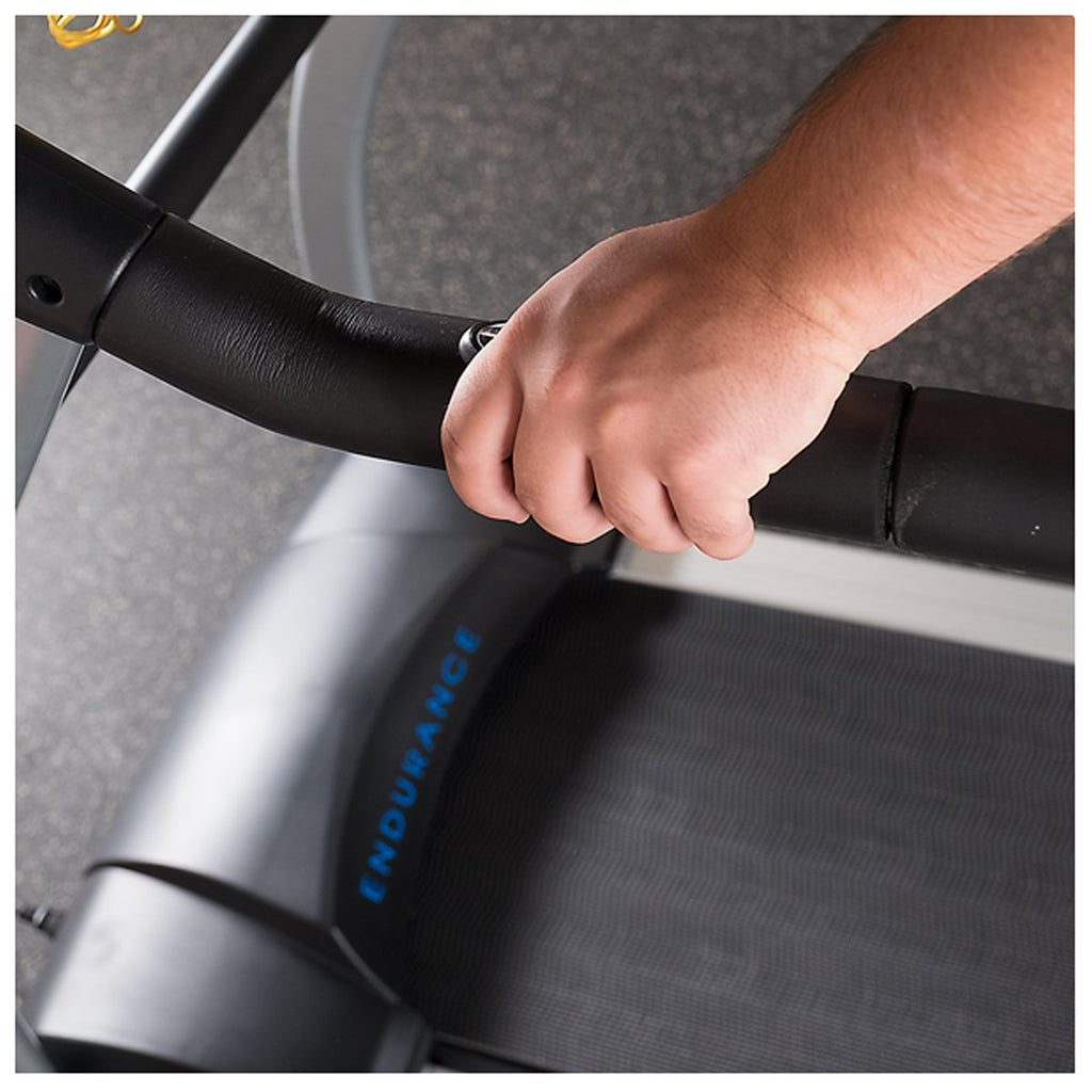 Body Solid (T50) Endurance Cardio Walking Treadmill - Adjustable Speed, Full-Length Handrails, Wide Ramp, Heart Rate Monitor, Le