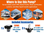 24V Seaflo 42-Series Water Pressure Diaphragm Pump W/Variable Flow For Reduced Cycling - 24V, 3.0Gpm, 55Psi