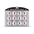 Team Golf NCAA Illinois Fighting Illini Golf Balls, 12 Pack Dozen Regulation Size Golf Balls, 12 Pack, Full Color Durable Team I