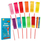 Ygeomer 12Pcs Rhythmic Dance Ribbons Gymnastics Ribbon Streamers Dancing Streamers, Baton Twirling, For Artistic Dancing Gymnast