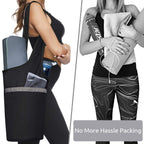 Ewedoos Yoga Mat Bag With Large Size Pocket And Zipper Pocket, Fit Most Size Mats (Black)
