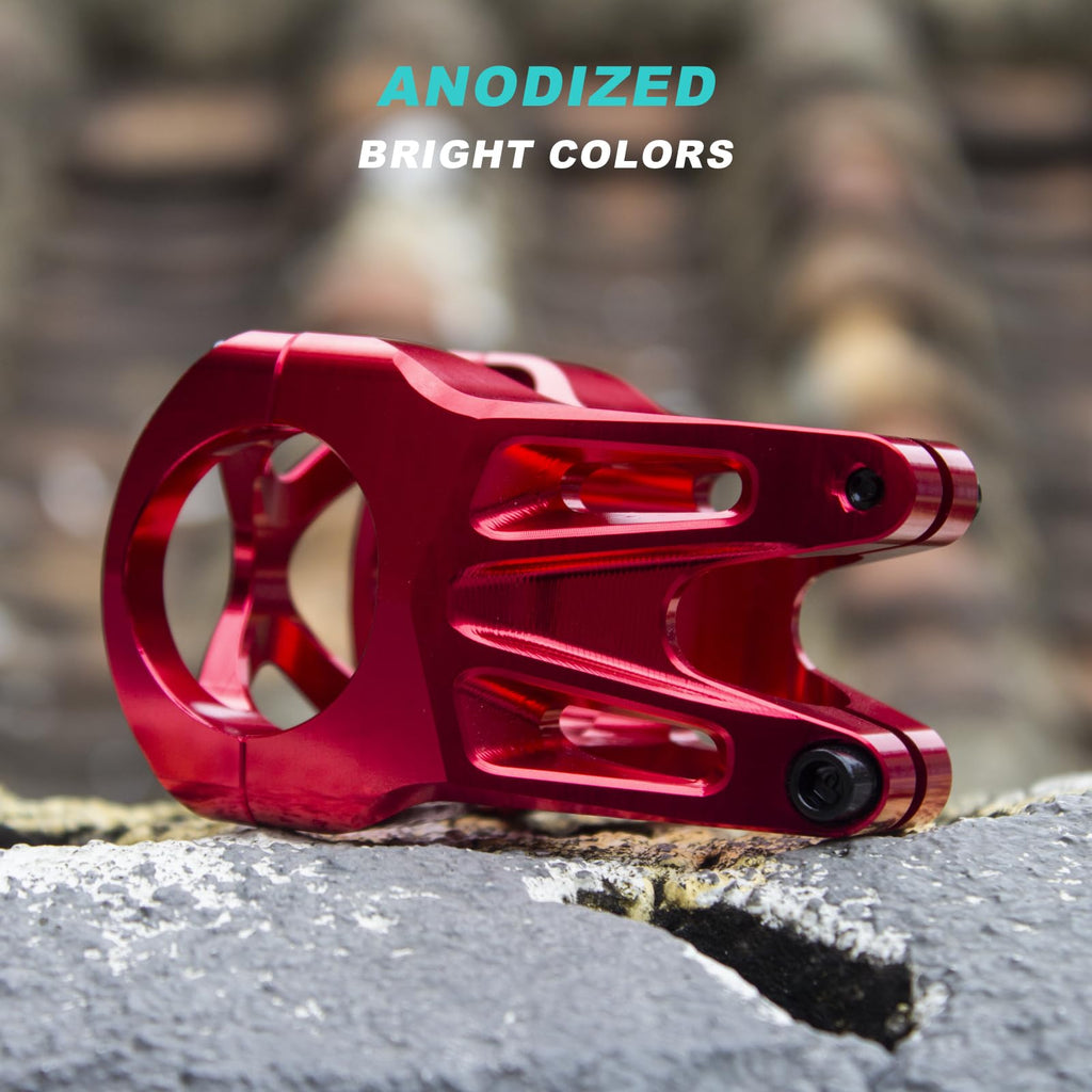 Evosid Mtb Stem 31.8 Stem Mountain Bike Stem Mountain Bike Handlebar Stem For Most Bike Road Bike Mtb Bmx (Black) (Red)