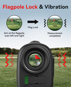 Hoorola Range Finder Golf, 1200 Yards Rangefinder with Slope, Magnetic Stripe, 7X Magnification, IP54 Water Resistant, Rechargea