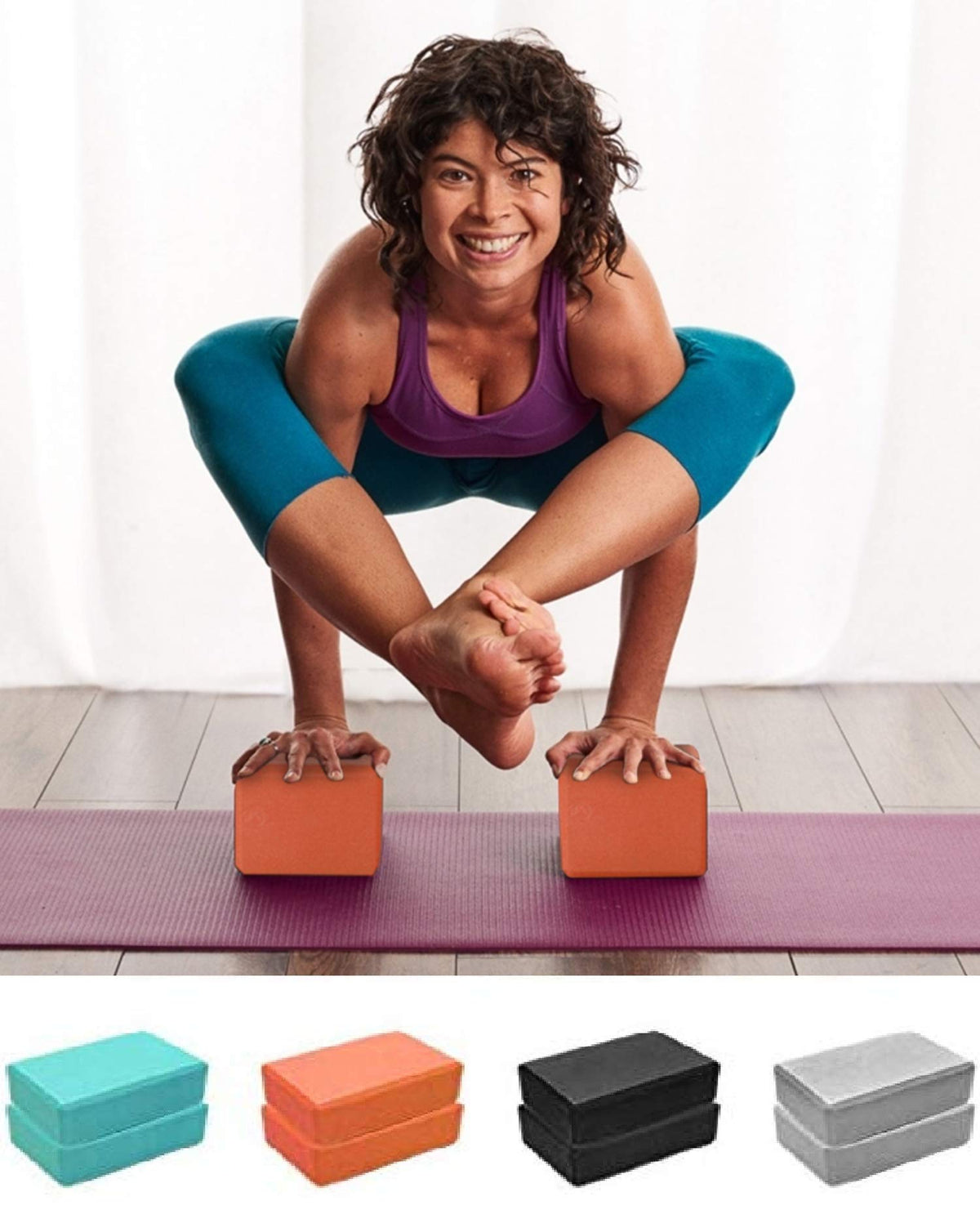 Fit Toy Best Yoga Brick Block Eva Foam Block To Support And Deepen Poses, Improve Strength And Aid Balance And Flexibility (Mult