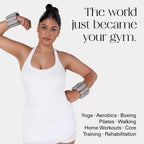 Bala Bangles Wrist & Ankle Weights for Women & Men (Heather) - 2 Pound Adjustable Silicone Weighted Bracelet Set for Gym, Yoga,