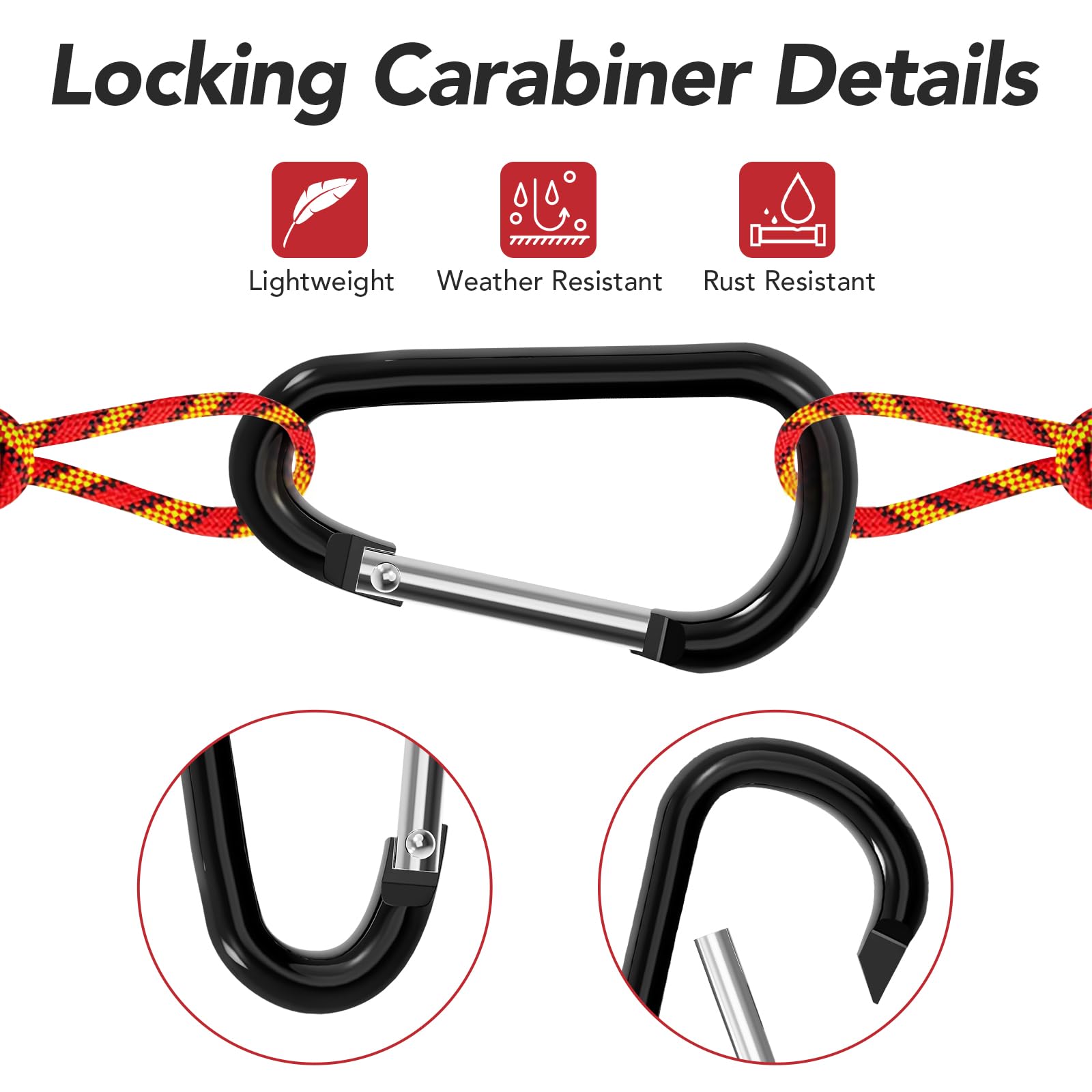 Zalava Aluminum Carabiner Clip D Ring, 24Pc Keychain Clips Spring Snap Hook,Small Carabiners Set For Outdoor Camping Fishing Hik