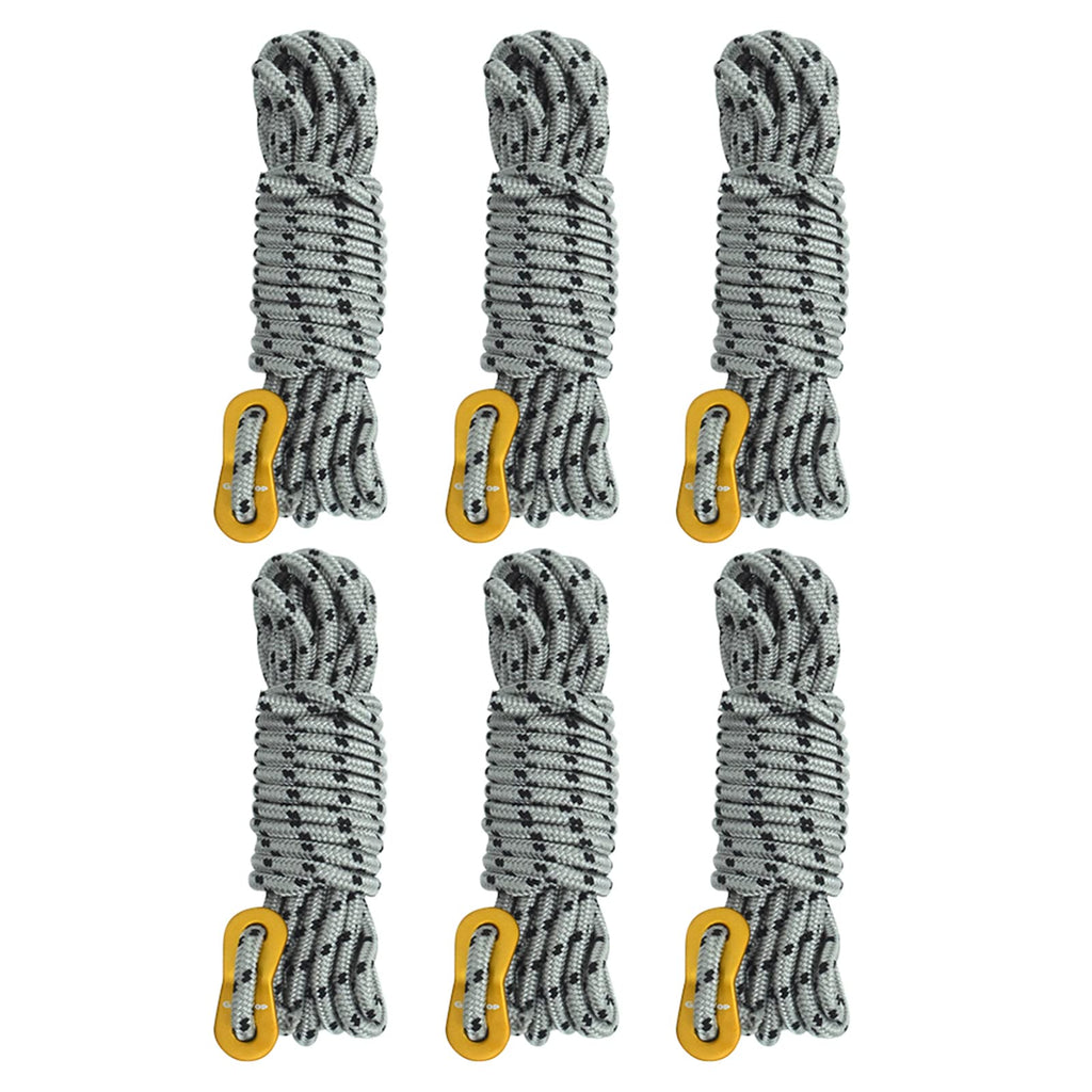 Geertop 5 Mm Camping Tent Guylines With Aluminum Adjuster Tensioner Ultralight Tent Cords For Camp Tent Tarp, Canopy Shelter, Ca