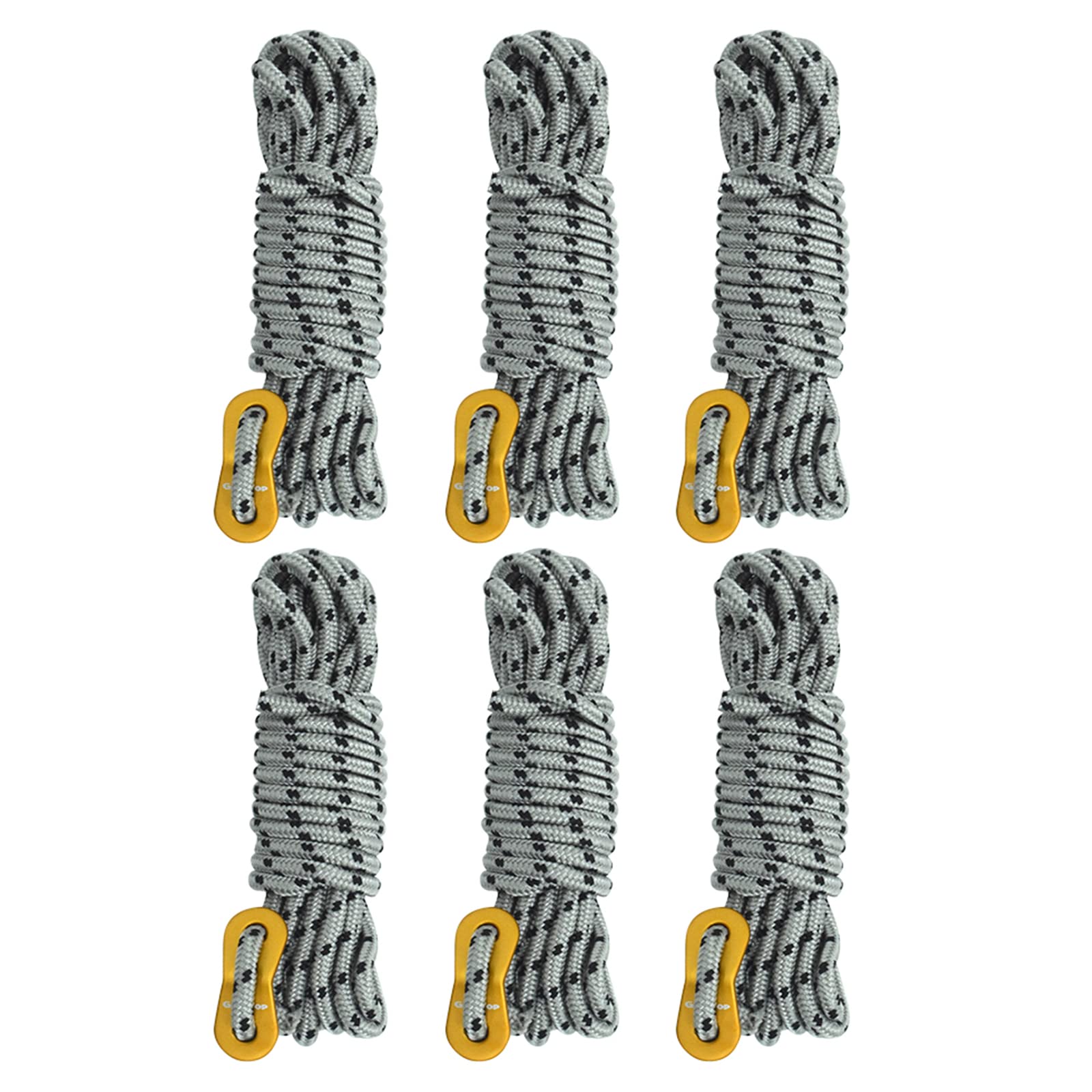Geertop 5 Mm Camping Tent Guylines With Aluminum Adjuster Tensioner Ultralight Tent Cords For Camp Tent Tarp, Canopy Shelter, Ca