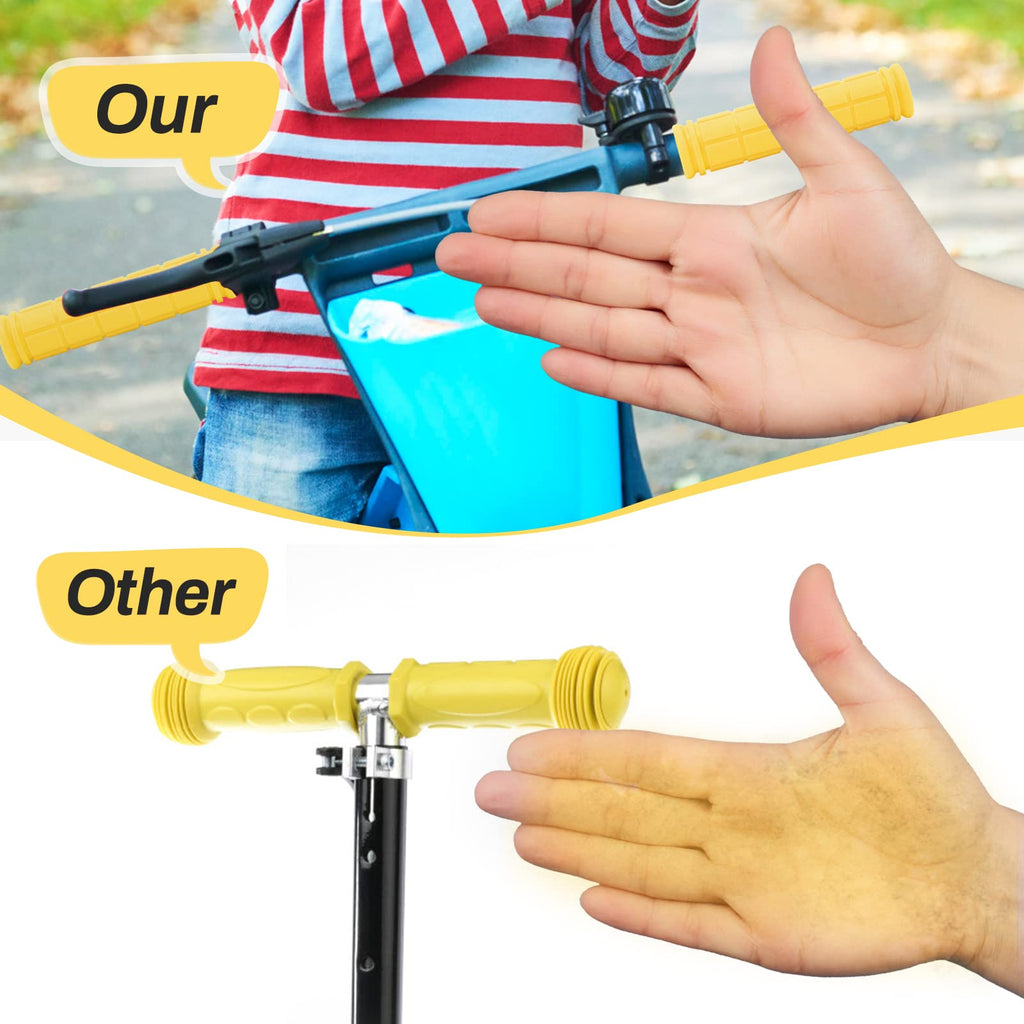 Coolrunner Bike Handlebar Grips, Bicycle Grips For Kids Girls Boys, Non-Slip Rubber Mushroom Grips For Scooter Cruiser Seadoo Tr