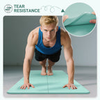 Foldable Yoga Mat for Travel 72x 32x 0.32Inch, 8mm Thick Folding Exercise Mat, Outdoor Non-slip Pilates Mat for Women & Men, Wid