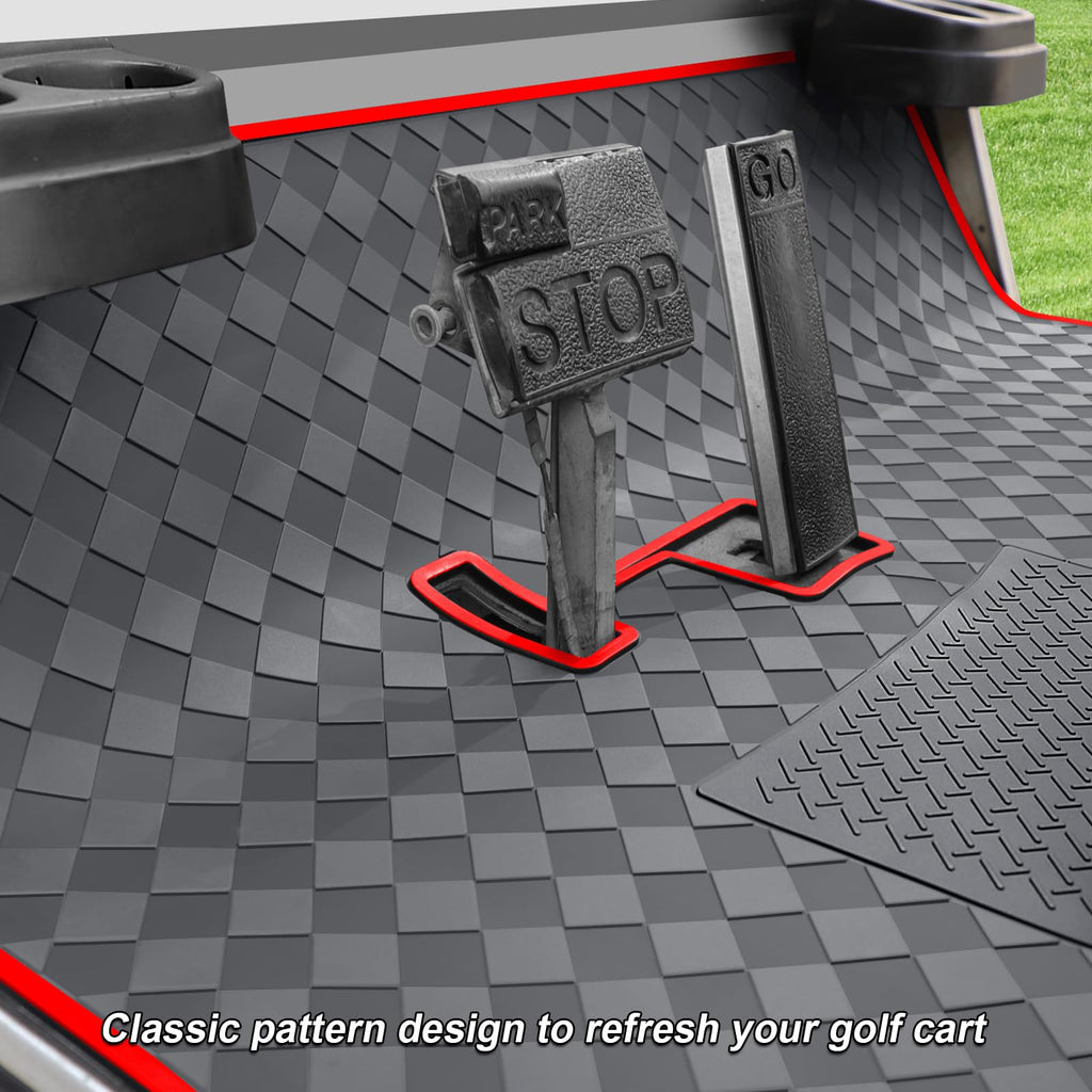 Roykaw Golf Cart Mat Full Coverage Floor Liner For Club Car Ds (1982-2013) & Villager (1982-2018), 8Mm Thick Heavy-Duty Mat, Non