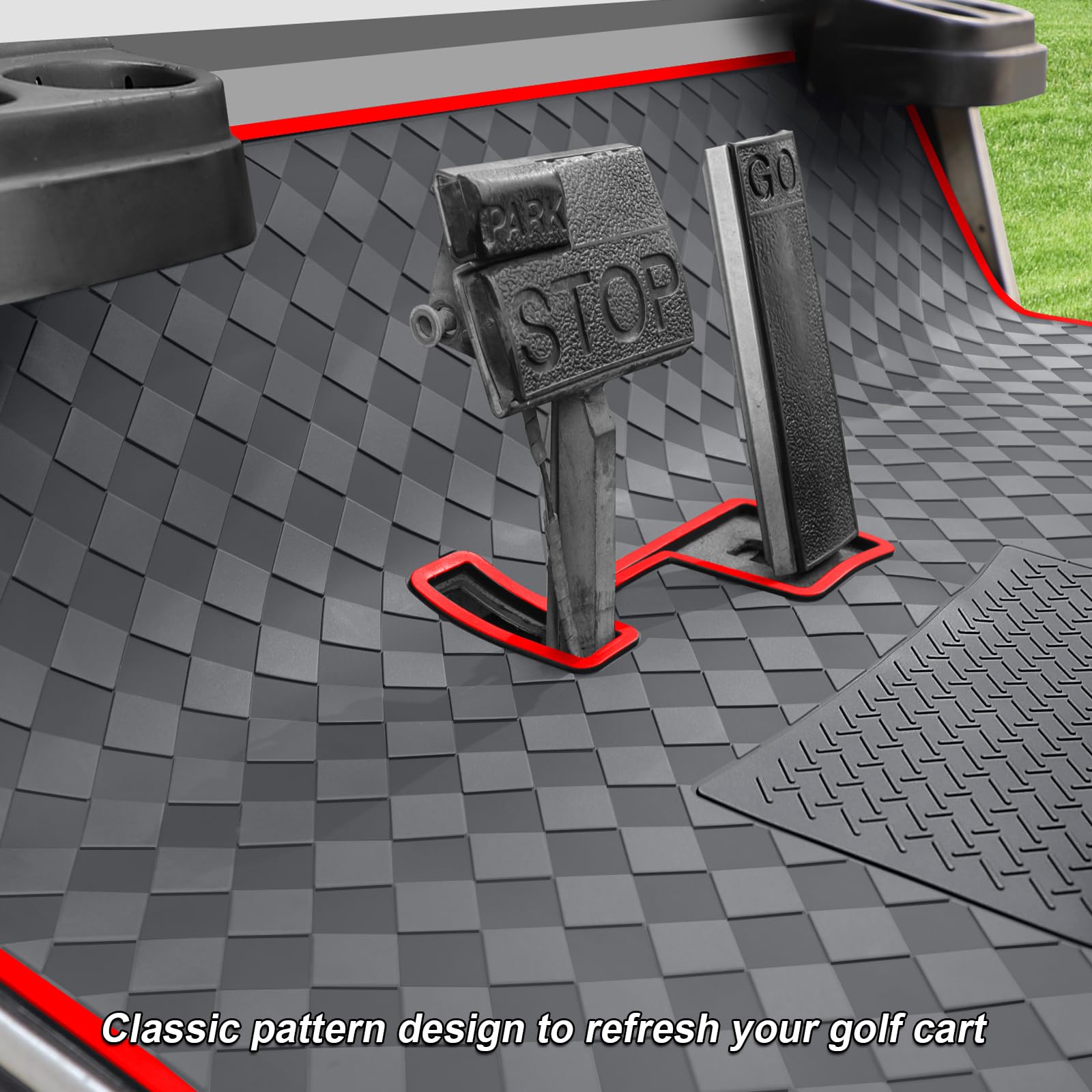 Roykaw Golf Cart Mat Full Coverage Floor Liner For Club Car Ds (1982-2013) & Villager (1982-2018), 8Mm Thick Heavy-Duty Mat, Non
