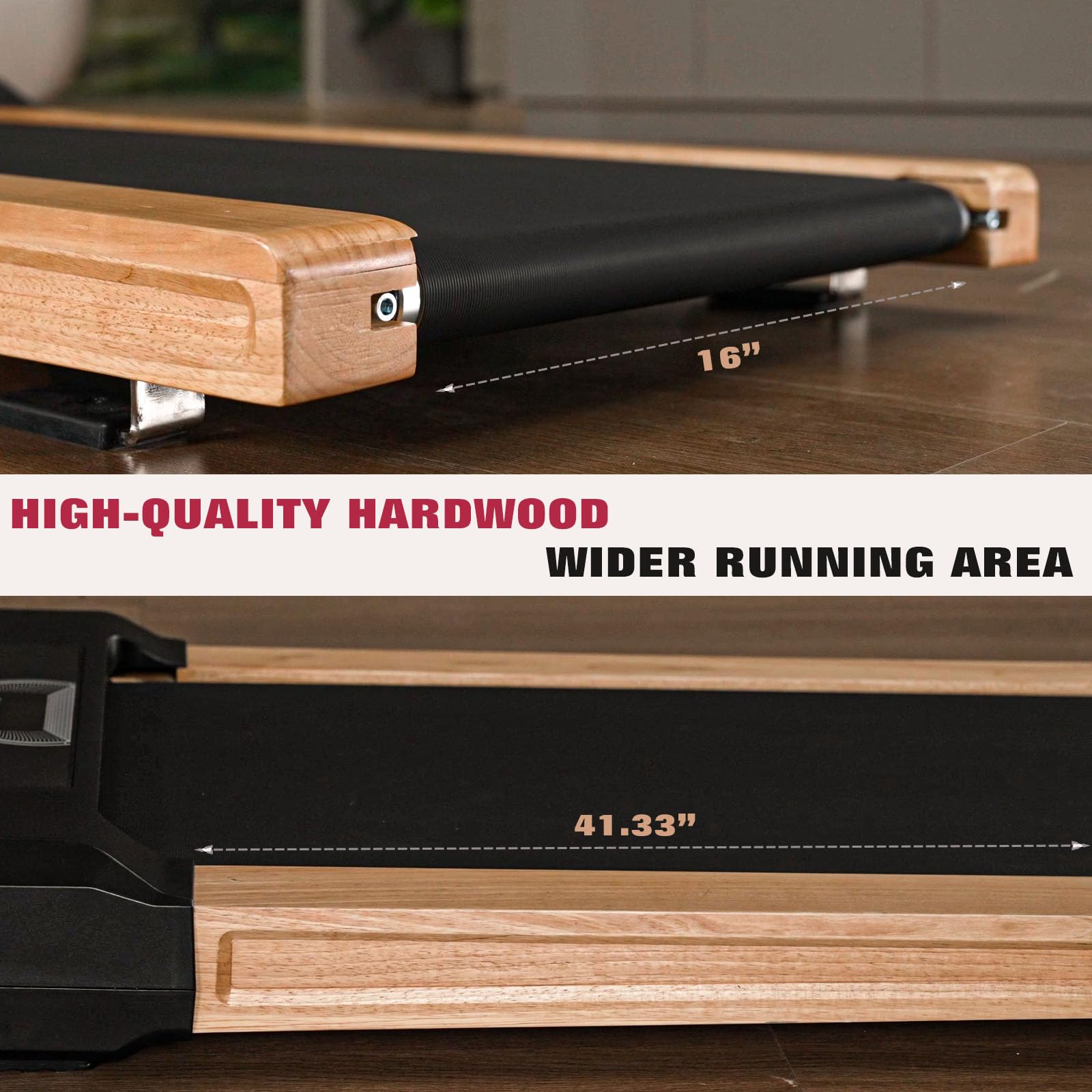 Walking Pad, High Grade Wood Under Desk Treadmill 300Lbs Capacity, Max 2.5 Hp Electric Treadmill For Home Office Installation-Fr
