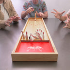 Gosports Mini Wooden Tabletop Bowling Game Set For Kids & Adults - Includes 1 Bowling Alley Board, 1 Launch Ramp, 2 Mini Bowling