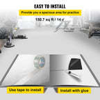 Vevor Dance Floor, 6.6X23Ft Dance Floor Roll, 0.06In Thick Pvc Vinyl Dance Floor, Black/White Reversible Portable Dance Floor, N