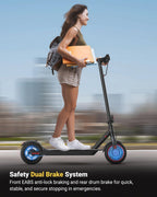 MAXSHOT V7 Electric Scooter, 350W Powerful Motor, 16MPH Top Speed,16Miles Long Range, 8.5 Solid Tires Folding Commuter Escooter