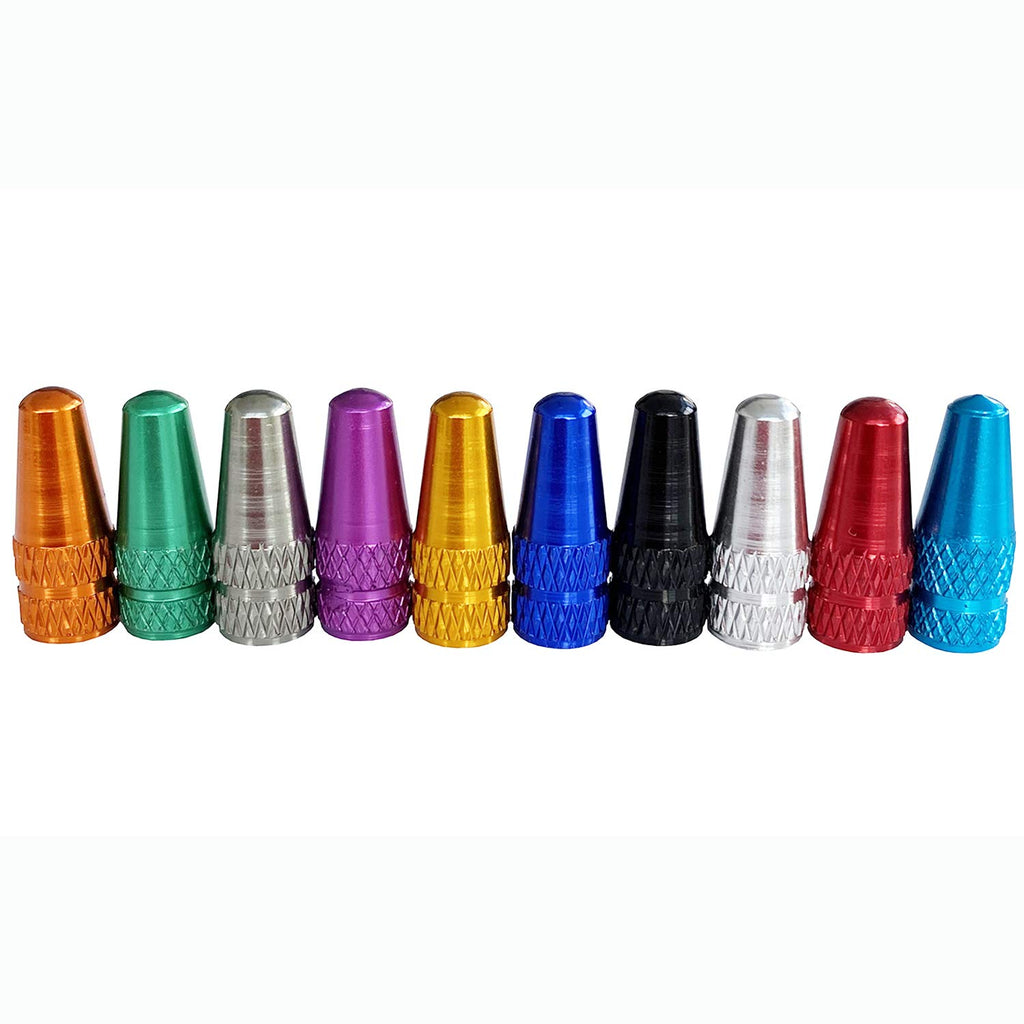Winorda 40 Pieces 10 Colors Bike Tire Valve Stem Caps Aluminum French Bicycle Air Tire Caps Bike Valve Caps Presta Valve Caps Al