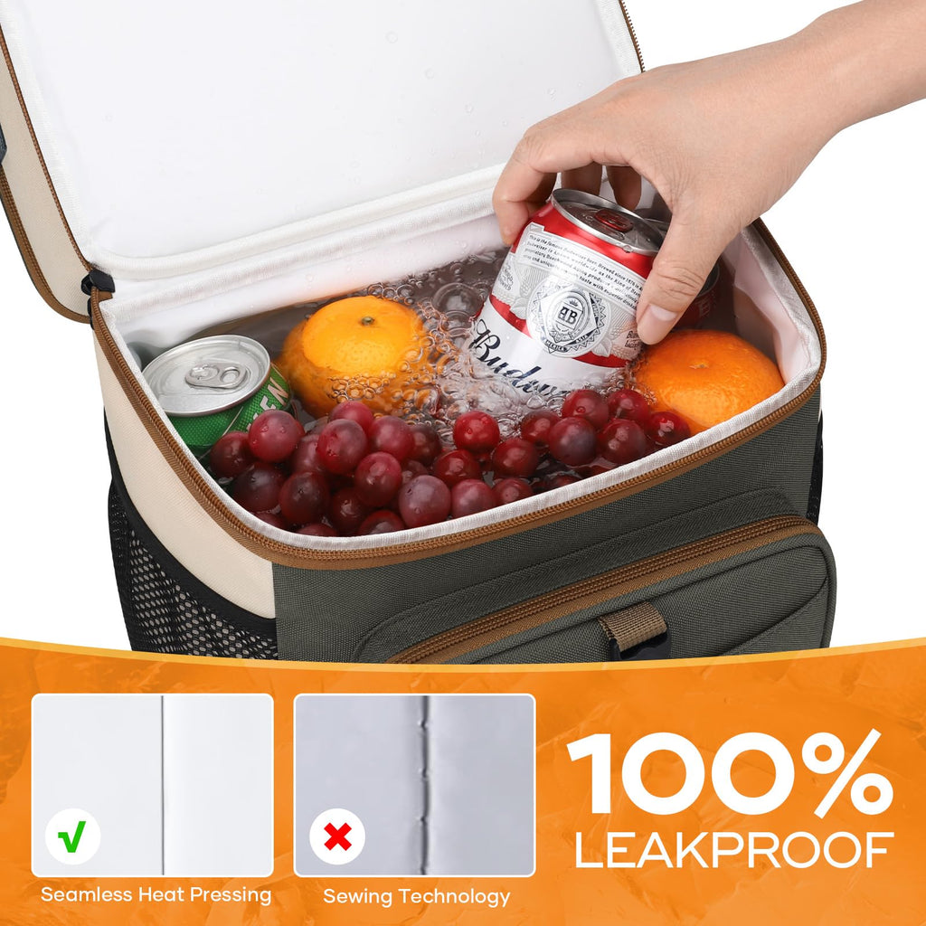 Maelstrom Lunch Box For Women, 20L Insulated Lunch Bag Men, Leakproof Double Deck Cooler Bag, Soft Lunch Cooler With Quick Acces