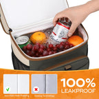 Maelstrom Lunch Box For Women, 20L Insulated Lunch Bag Men, Leakproof Double Deck Cooler Bag, Soft Lunch Cooler With Quick Acces