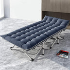 Naizea Folding Camping Cots For Adults, Folding Cot With Mattress Camping Bed Camp Cot Portable Military Cot, Double Layer Oxfor