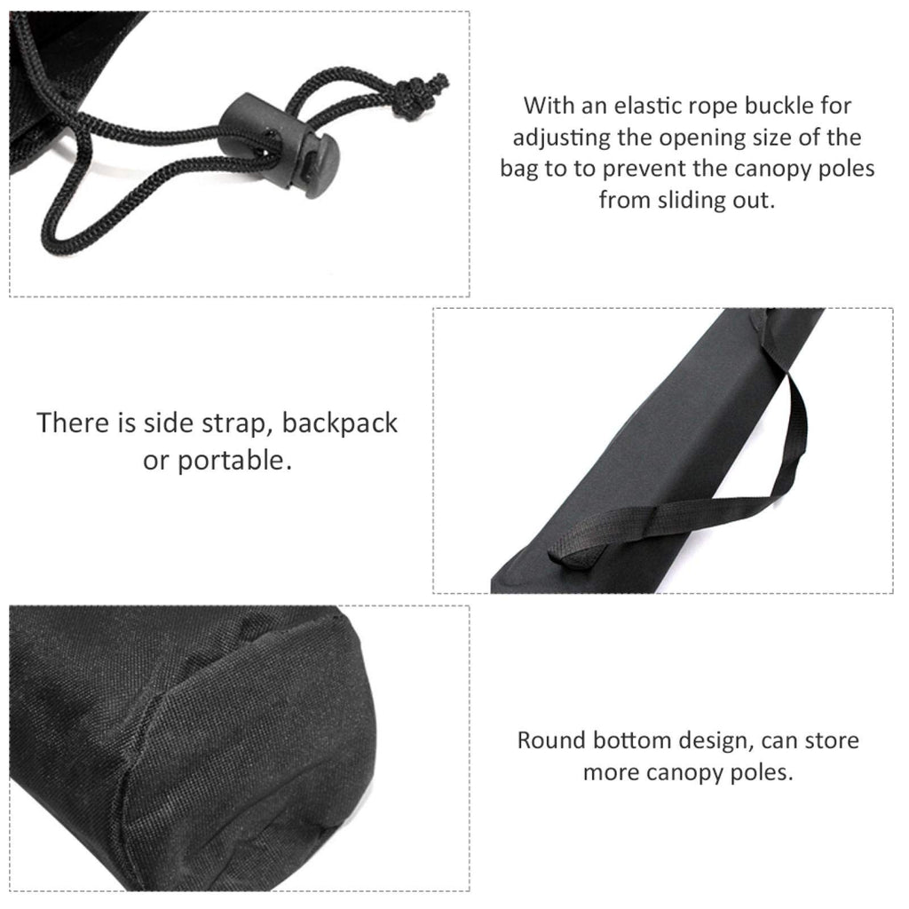 Keenso Camping Storage Bag,Multifunction Outdoor Camping Organizer Pouch Canopy Pole Storage Bag Tent Accessories