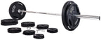 Signature Fitness Cast Iron Olympic 2-Inch Weight Plates Including 7FT Olympic Barbell, 325-Pound Set (280 Pounds Plates + 45 Po