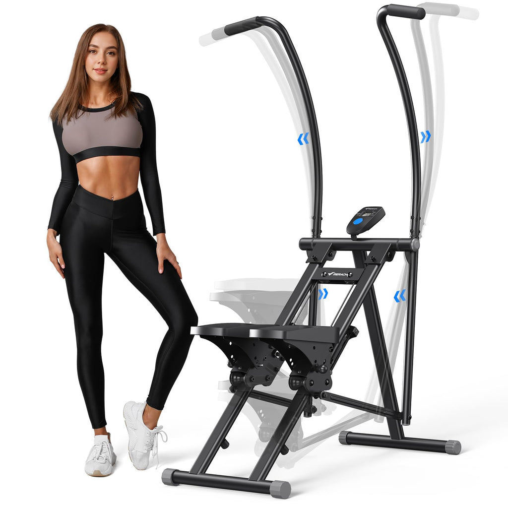 Merach Stair Stepper, Hands & Feet Synchronized Stair Climber, Stairmaster For Full-Body Workout At Home, Compact Vertical Climb