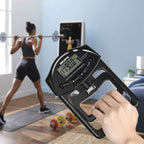 Gripx Digital Hand Dynamometer Grip Strength Measurement Meter Auto Capturing Electronic Hand Grip Power 198Lbs / 90Kgs, Black