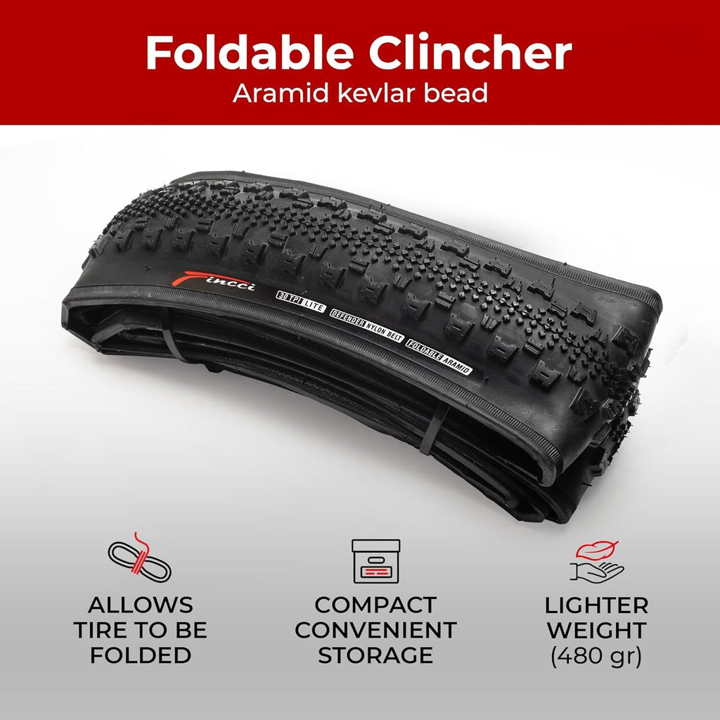 Fincci Pair Bike Tires 700X38C 40-622 With 1Mm Antipuncture Protection For Electric Road Gravel Mtb Mountain Hybrid Bike Bicycle