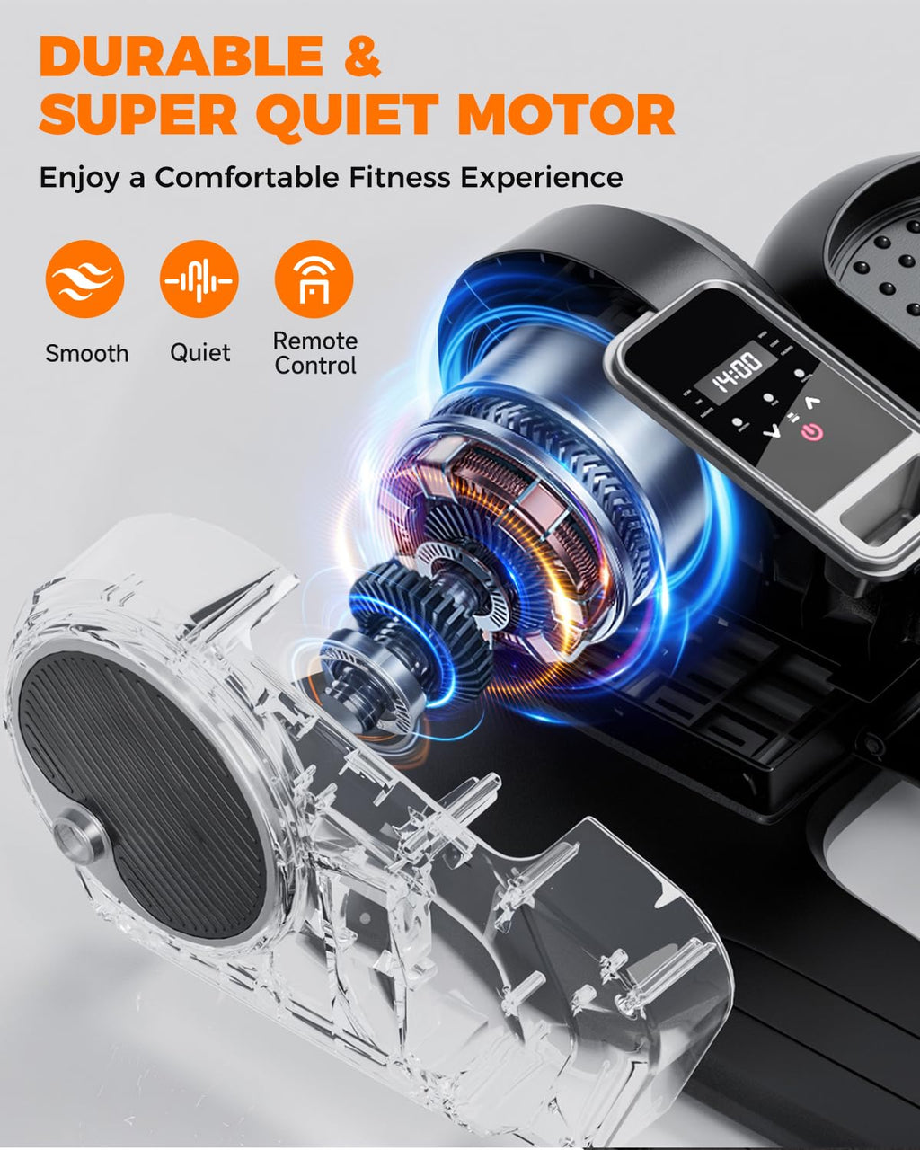 Under Desk Elliptical Machine, Ellipse Leg Exerciser As Seen On Tv, Lcd Display & 12 Adjustable Speed Ellipse Fit, Portable & Qu