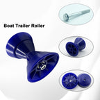 Colofulway 3'' Boat Trailer Bow Bell Roller Assembly With 1/2'' Shaft Fits 3 Inch Bracket, Poly(Blue)