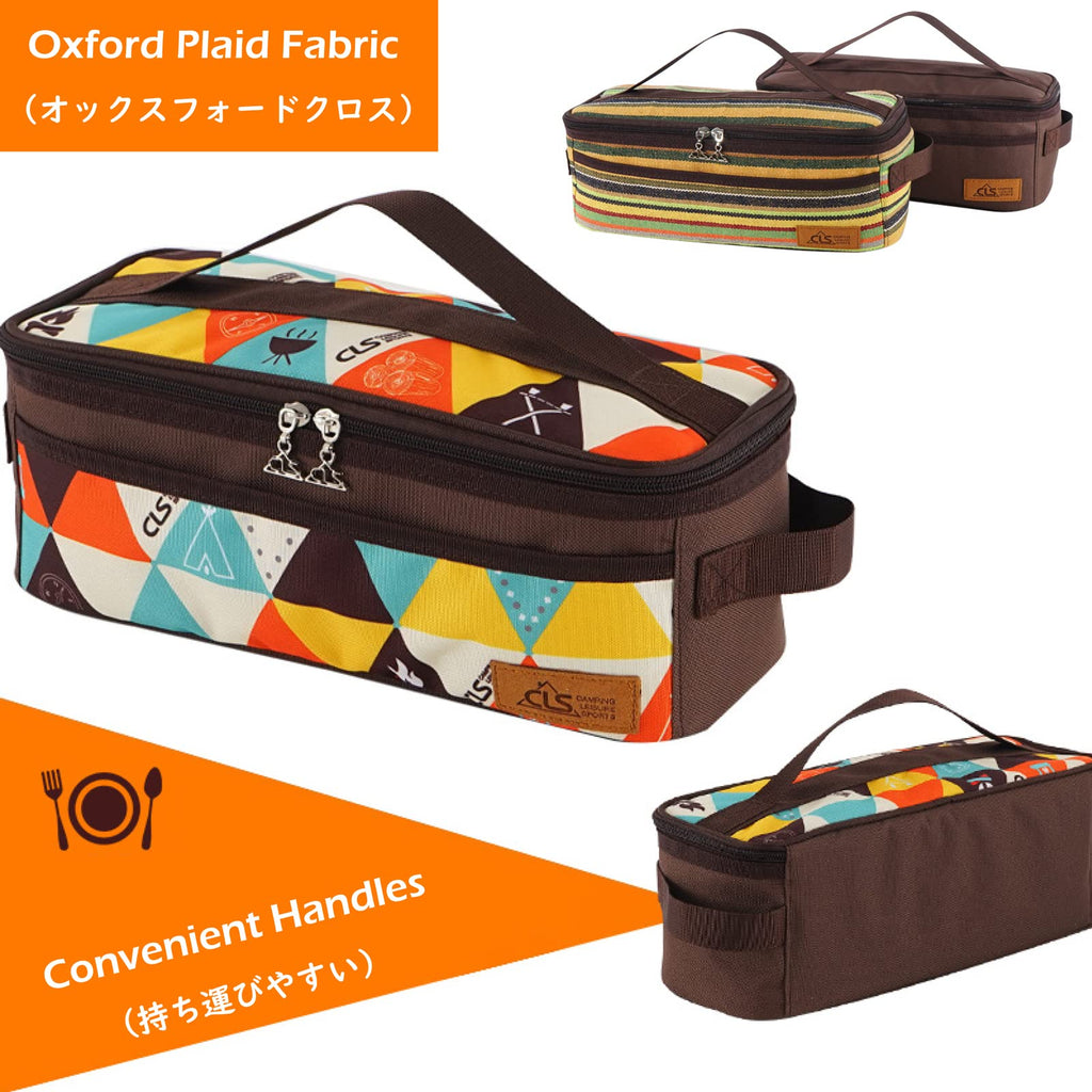 Triwonder Camping Travel Cookware Organizer Bag Cooking Utensils Storge Portable Pouch For Outdoor Barbecue Camping Cooking Spoo