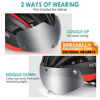 Victgoal Detachable Magnetic Bike Helmet Goggles Visor For Vg110 Bicycle Helmet (Silver)