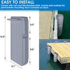 Dock Bumpers Fenders,Boat Dock Bumpers For Edge Or Side,Marine Fender Guard,Vertical Protection,Soft Durable Construction,Includ